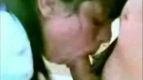 Spanish girl gives head and I fuck her bad doggystyle then
