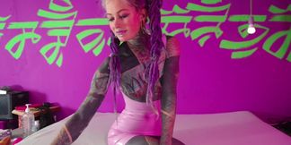 Inked Girl Self-Assfucking - Raw Anal Masturbation