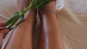 Adoration of my soft and rich feet, nails pink