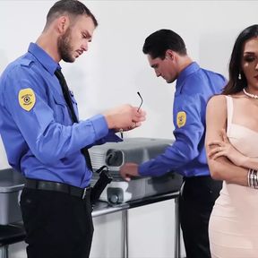 Brunette Jessy Dubai Gets Her Ass Pounded By Security Cliff