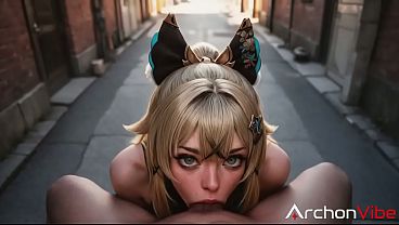 Kirara lost my package, so as a compensation I fucked her right on the street[AI]