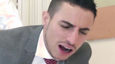 Two horny gentlemen Enzo Rimenez & Klein Kerr are barebacking