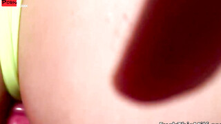 UNBELIEVABLE! Insatiable Pawgs Obsession Cumming on Huge Cock While Wearing Shining Neon Bodysuit!