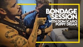 Bondage Session with Dom Ícaro & Puppy Drian (1080p) Gay Bondage - Gay Domination - Chains - Foot Fetish - Pet Play - Handgag - BDSM