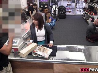 MILF sells her husband's stuff for bail $$$ - XXX Pawn