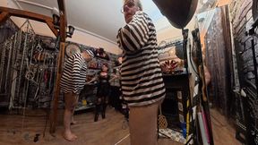 Part 1. Dommes having fun, singing and actions lo