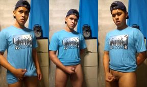 Alan Tokers masturbates in room deep throated by straw