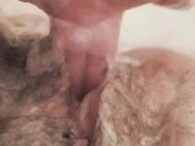Soapy pussy, washing my fuzzy kitty in the bath. Squeaky clean cooch!