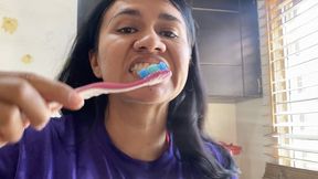 Tooth brushing with soap