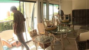 stepson helps divorced stepmom move in and moves in her