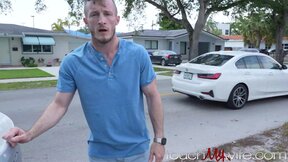 Hotwife Bribes Pissed Off Stud While Husband Watches - Cecelia Lion -