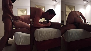Negão roludo fodendo branquinho
