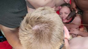 gangbang interracial for an french slut
