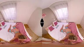 Blonde babe Elena takes control in VR POV