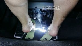 Driving Barefoot on Insoles of Nike Air Max