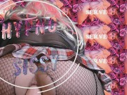 Sissy Femboy rides a big dildo deep penetration ( 1/4 series)