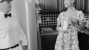 ATOMIC BOMBSHELL: Jade Radd Milkman Black & White