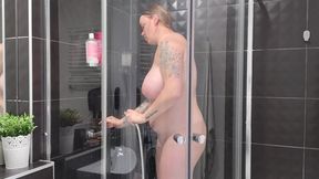 Busty Babysitter Takes a Shower