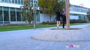 Lara Croft goes wild in Madrid for a hard cock ride