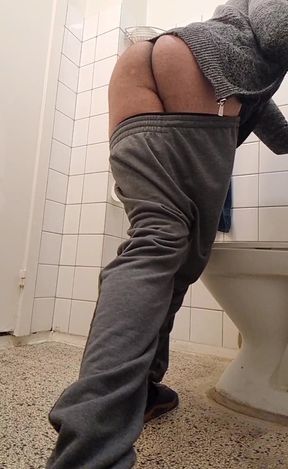 Alone in bathroom taking all clothes off to show my horny ass