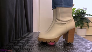 Full Weight Crushed by Work Colleague - Bootjob, Shoejob, Ballbusting, CBT, Stomp, Trampling