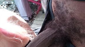 Housewife Gagging on Black Man Mover Interracial Head at Work