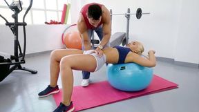 Astonishing model has to pay trainer somehow cause workout isn't free