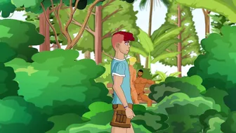Twink Discovers Daddy and Stud Fucking in Public Park