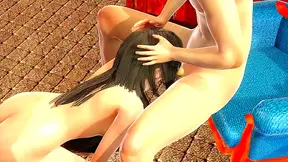 Squirrely Babe Gets Facial CumShot from Big Dick in Anime BlowJob Fantasy