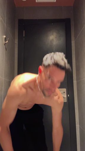 Naked at Bathroom on Starbucks