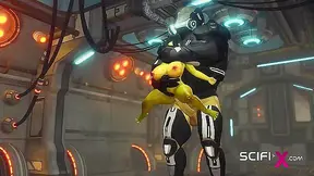 Alien Goddess Rides Astronauts Huge Load in Hot Spaceship Tryst