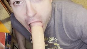 huge dildo explodes all over my cute twink face