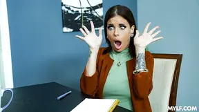 My tutor keeps catching me staring at her tits during our private lessons and I can't focus