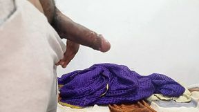 The step son put his hand inside the petticoat of his step mother was doing housework, armpit licking hole licking