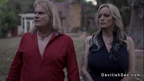 Almost married man fucks blue haired old love