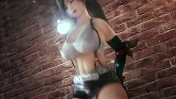 Tifa from Final Fantasy hentai yoga workout