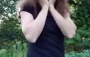 Playing in the garden and stuffing vegetables in my holes