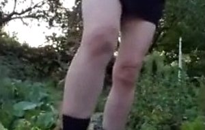Playing in the garden and stuffing vegetables in my holes
