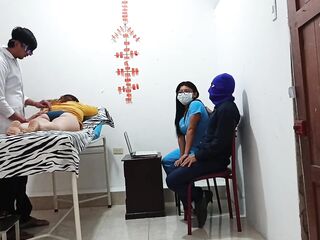 Foursome with patients - having sex in the doctor's office - homemade porn, roleplay