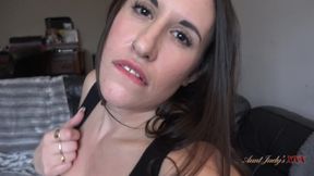 Your busty milf teacher sucks your cock&#x1F346; POV with kinky dirty granny Ms Kitty Kat