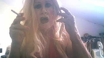 Disgusting aging femboy, Sarah smokes and poses like a whore, she needs  humiliating, wants your cum and piss running her slu fac