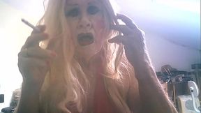 Disgusting aging femboy, Sarah smokes and poses like a whore, she needs  humiliating, wants your cum and piss running her slu fac