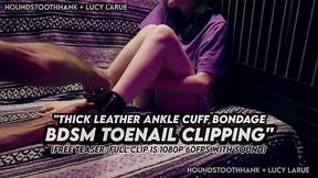 Rough Leather Cuffs BDSM Toe Nail Clipping Bondage