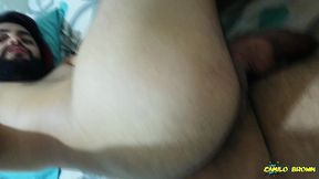 jerking off my big cock and rubbing my ass till i cum - camilo brown