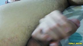 jerking off my big cock and rubbing my ass till i cum - camilo brown