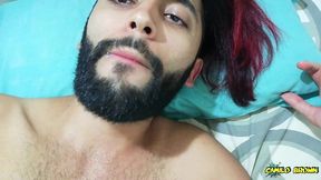 jerking off my big cock and rubbing my ass till i cum - camilo brown