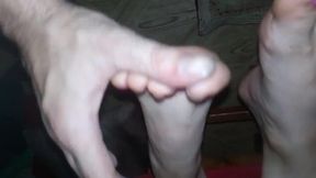 Part_1 Cute Neighbor Knows My Foot Fetish and Offered Me a Footjob to Let Her Play Video Games