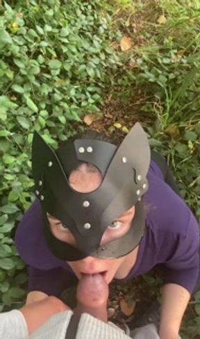 We were almost caught while my stepbrother was giving me a golden shower in the forest!