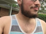 Risky Fuck Behind the Shed in the Backyard!