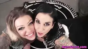Two Busty Inked Babe Getting Fucked In Pov